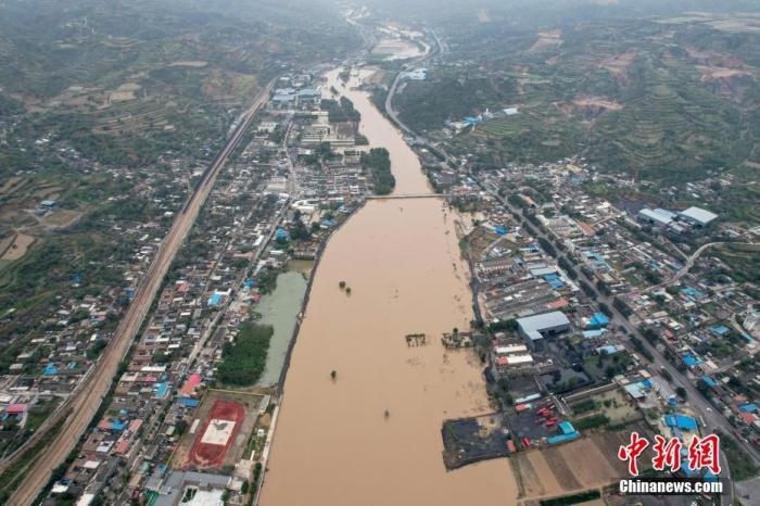 10月10日，山西省介休市義棠鎮(zhèn)，汾河水位上漲。 <a target='_blank' href='http://www.chinanews.com/'>中新社</a>記者 韋亮 攝