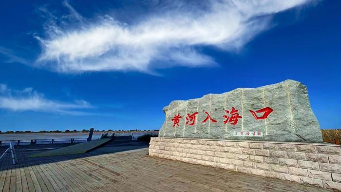 △黃河入海口位于山東東營(yíng)市墾利區(qū)。(總臺(tái)央視記者彭漢明拍攝)