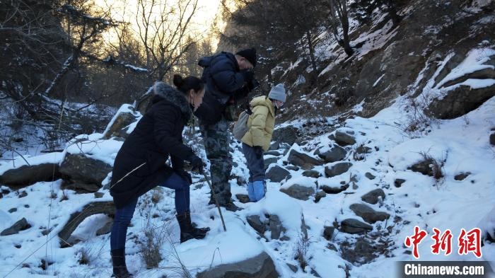 圖為工作人員發(fā)現(xiàn)疑似放歸雪豹的痕跡(資料圖)?！?nèi)蒙古賀蘭山國家級自然保護(hù)區(qū)供圖