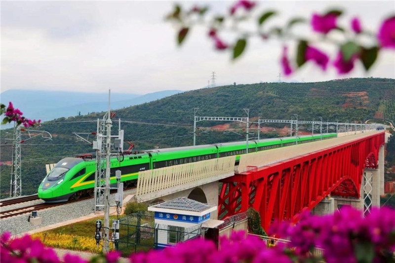 中老鐵路。昆明鐵路局供圖
