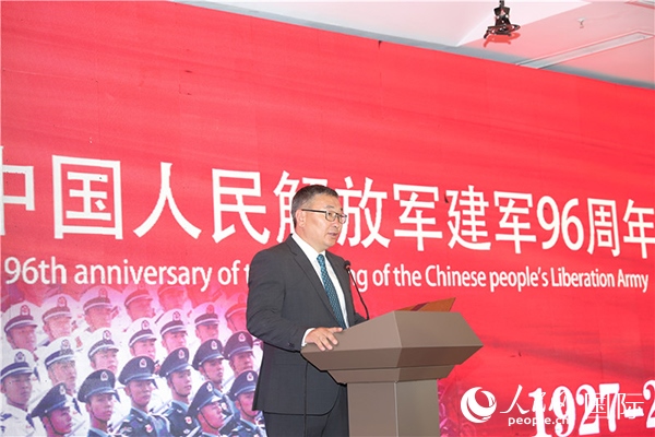 蒙古國國防部副部長瑪格奈致辭。人民網(wǎng)記者 霍文攝J