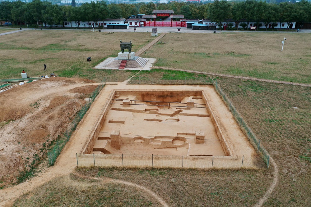 2022年河南安陽市殷墟商王陵區(qū)第三地點發(fā)掘現(xiàn)場（資料照片）。新華社發(fā)