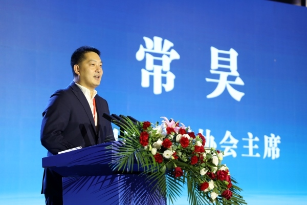 中國圍棋協(xié)會主席常昊致辭。人民網(wǎng)記者 李乃妍攝