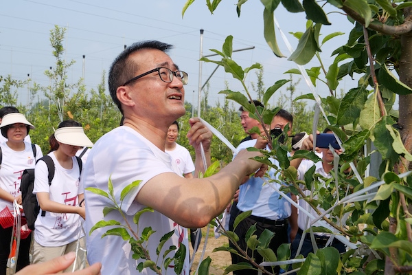 上財校長劉元春帶領(lǐng)河北保定“千村調(diào)查”分隊開展勞動實踐。校方供圖