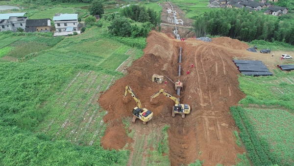 潛江—韶關輸氣管道廣西支干線建設現(xiàn)場。唐瑋峰攝