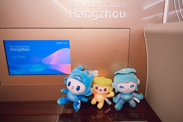 亞運(yùn)會(huì)吉祥物。上海鐵路局融媒體中心供圖