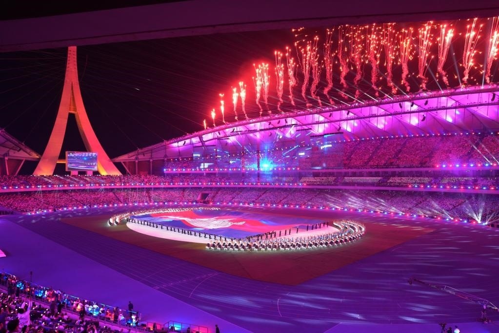 5月5日，第32屆東南亞運動會在柬埔寨首都金邊的國家體育場開幕。