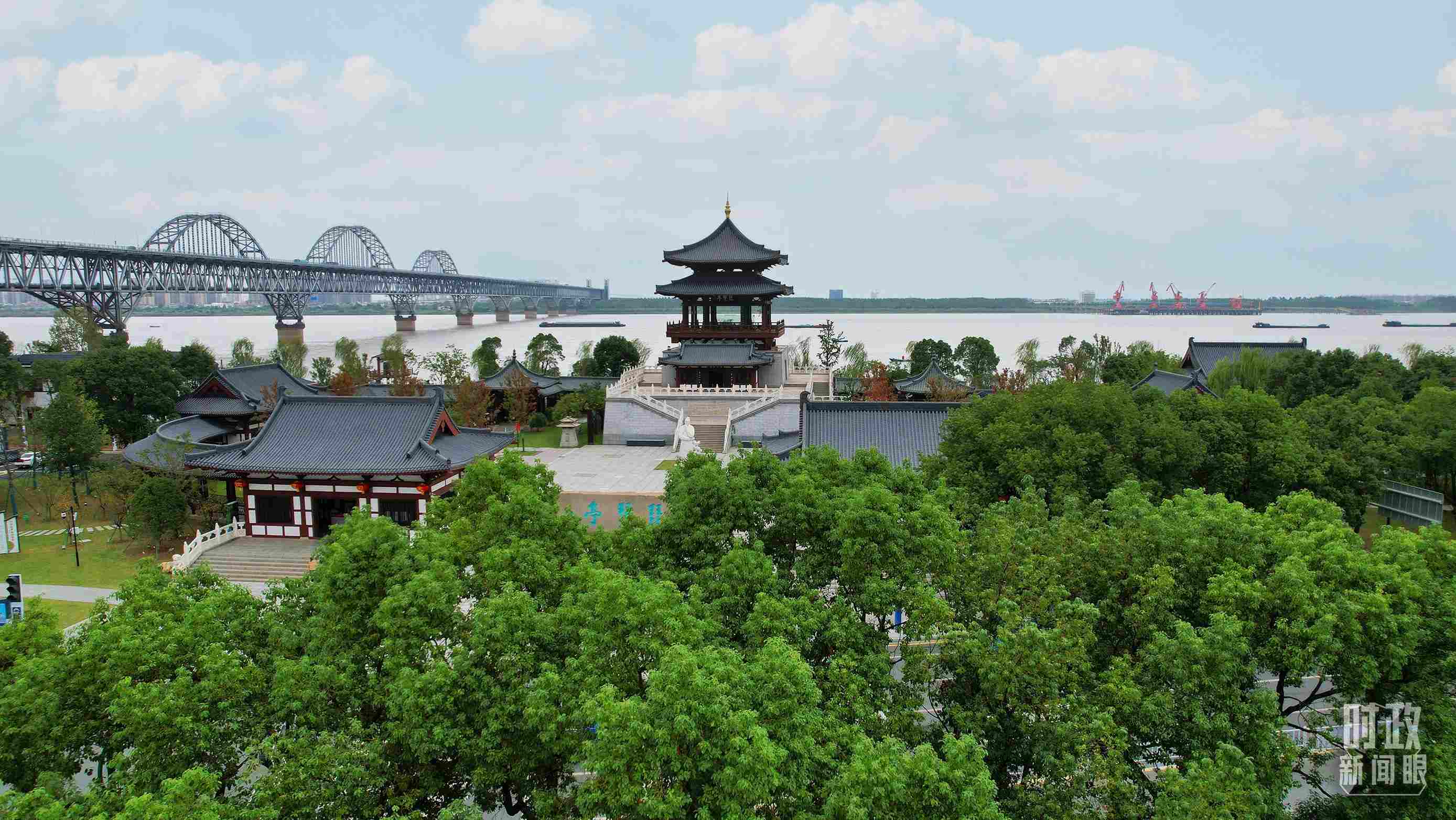 △長江國家文化公園九江城區(qū)段。（總臺(tái)記者劉陽拍攝）