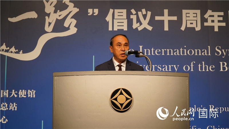 柬埔寨駐日大使圖伊瑞發(fā)言。人民網 蔣曉辰攝