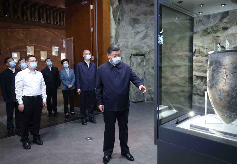 2023年6月2日，習(xí)近平來到中國歷史研究院內(nèi)的中國考古博物館調(diào)研。