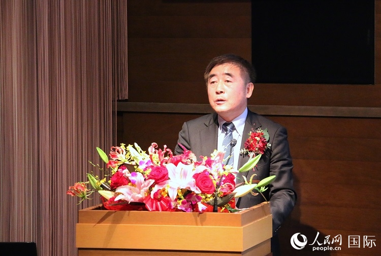 科盟會長楊克儉發(fā)表致辭。人民網(wǎng) 許可攝