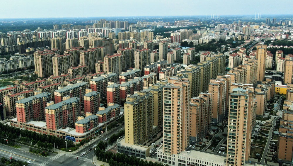 這是2021年6月23日拍攝的蘭考縣縣城（無人機照片）。新華社記者 李安 攝