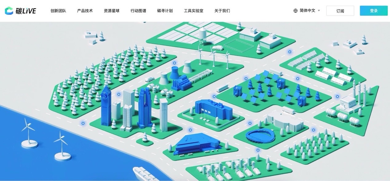 “碳LIVE”社區(qū)網(wǎng)頁截圖。圖片由騰訊公司提供