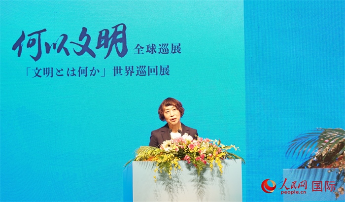 中央廣播電視總臺副臺長邢博致辭。人民網(wǎng) 蔣曉辰攝