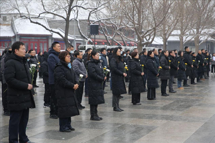 中國人民抗日戰(zhàn)爭紀(jì)念館舉行國家公祭日悼念活動。中國人民抗日戰(zhàn)爭紀(jì)念館供圖
