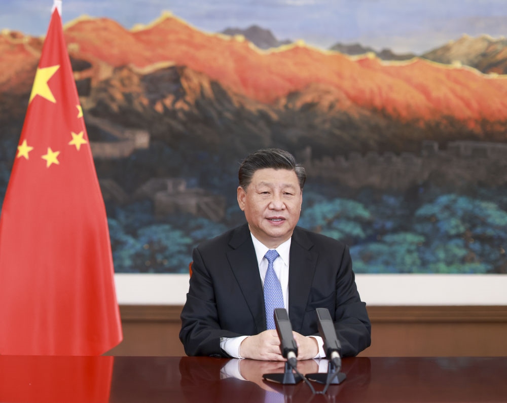2020年11月27日，習(xí)近平在第十七屆中國(guó)－東盟博覽會(huì)和中國(guó)－東盟商務(wù)與投資峰會(huì)開幕式上致辭。