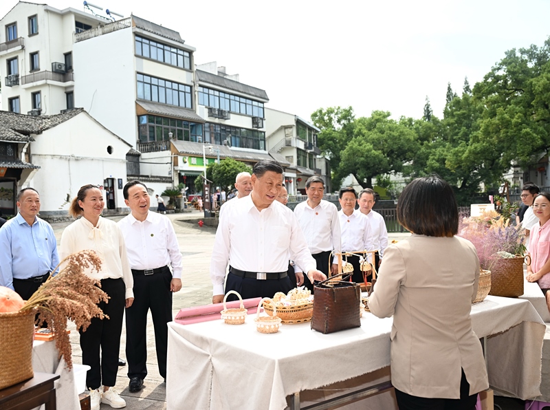 2023年9月20日，習(xí)近平在金華市義烏市后宅街道李祖村考察。