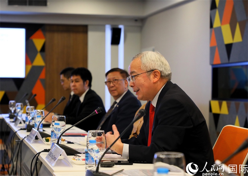 中國(guó)國(guó)際問(wèn)題研究院副院長(zhǎng)榮鷹致開幕辭。人民網(wǎng)記者 白元琪攝