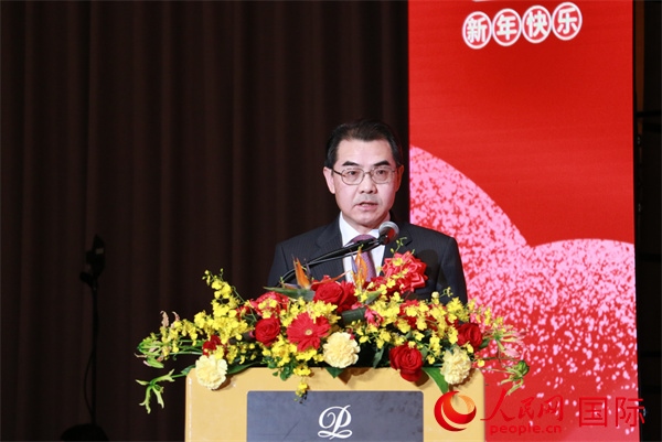 中國駐日本大使吳江浩致辭。人民網(wǎng) 許可攝
