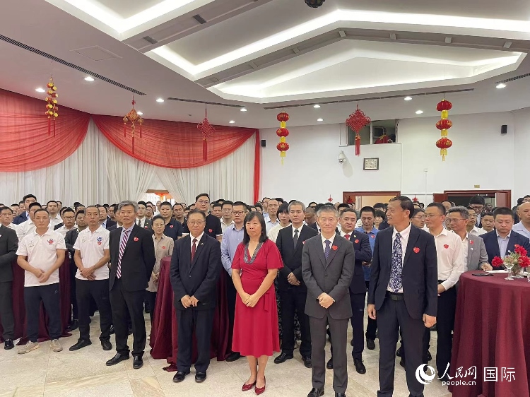 駐尼日利亞使館春節(jié)招待會(huì)現(xiàn)場(chǎng)。人民網(wǎng)記者 姜宣攝