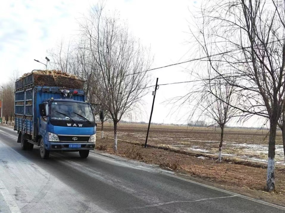 貨車行駛在公主嶺市農(nóng)村公路上。公主嶺市委宣傳部供圖