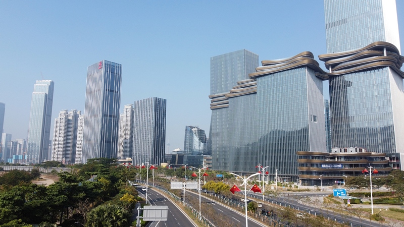 2024年1月1日，廣東珠海，橫琴粵澳深度合作區(qū)樓群。