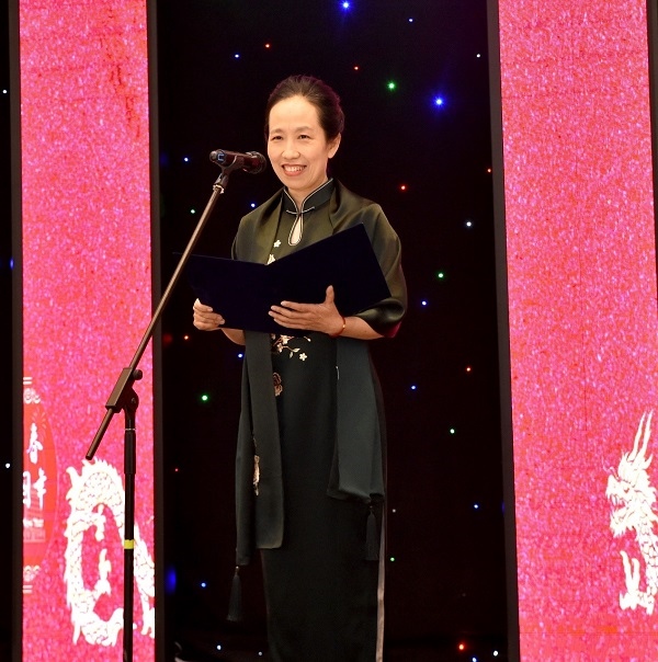 中國(guó)駐阿拉木圖總領(lǐng)事蔣薇致辭。中國(guó)駐阿拉木圖總領(lǐng)館供圖