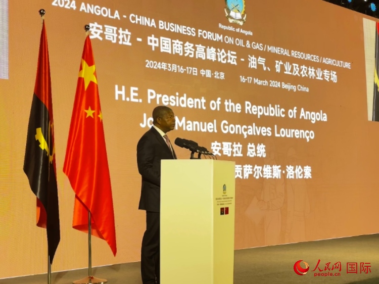 安哥拉總統(tǒng)若昂·曼努埃爾·貢薩爾維斯·洛倫索。人民網(wǎng)記者 張榮攝