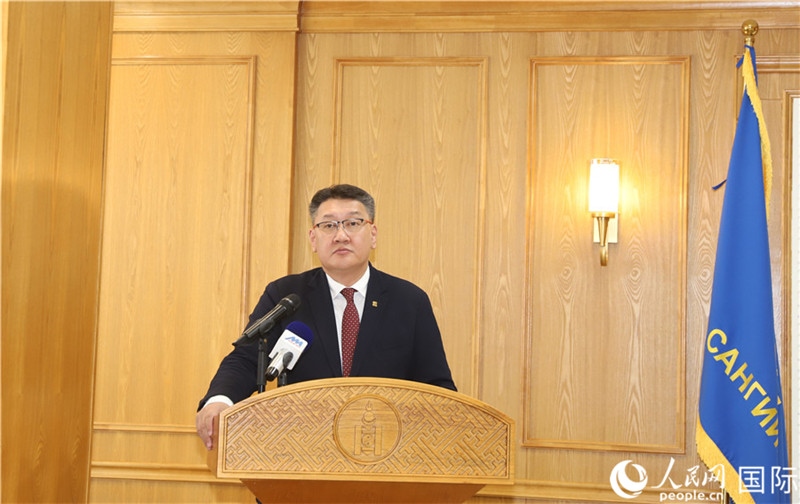 扎布赫楞部長致辭。人民網(wǎng)記者 霍文攝