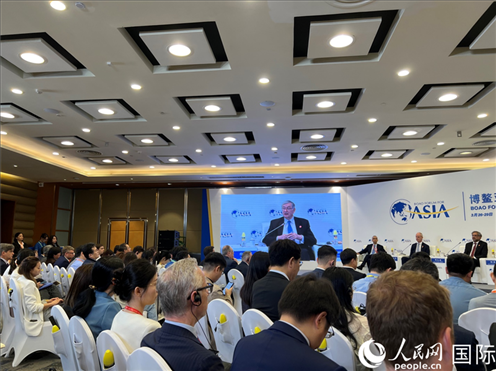3月27日，博鰲亞洲論壇2024年年會“全球地緣政治展望”分論壇現(xiàn)場。人民網(wǎng) 艾里士攝