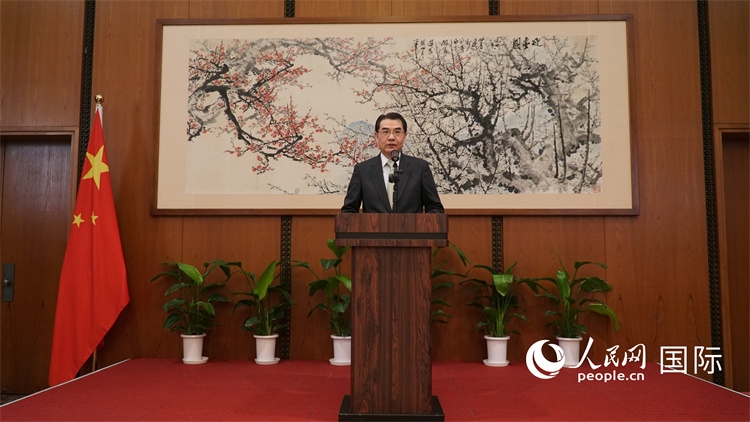 中國駐日本大使吳江浩致辭。人民網(wǎng) 蔣曉辰攝