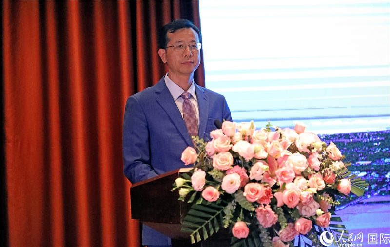 外交部外事管理司副司長姚紹俊在宣介會上致辭。人民網記者趙益普