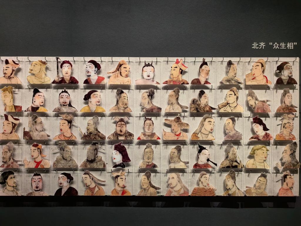 太原北齊壁畫博物館從山西北朝壁畫中提取人物元素展現(xiàn)當(dāng)時(shí)民族融合、文化交流。太原北齊壁畫博物館供圖