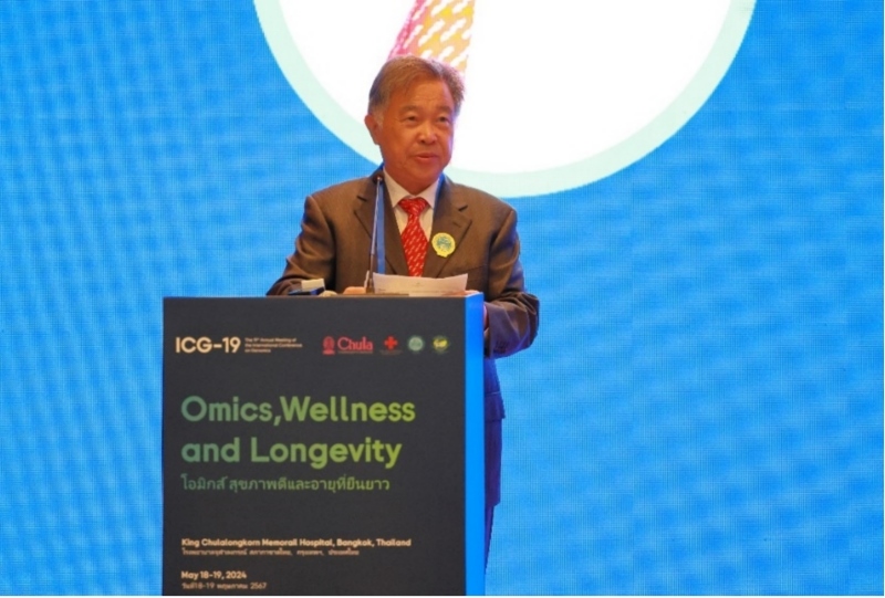 朱拉隆功大學醫(yī)學院副院長沃拉蘇克·肖特勒蘇克發(fā)表主旨演講。主辦方供圖