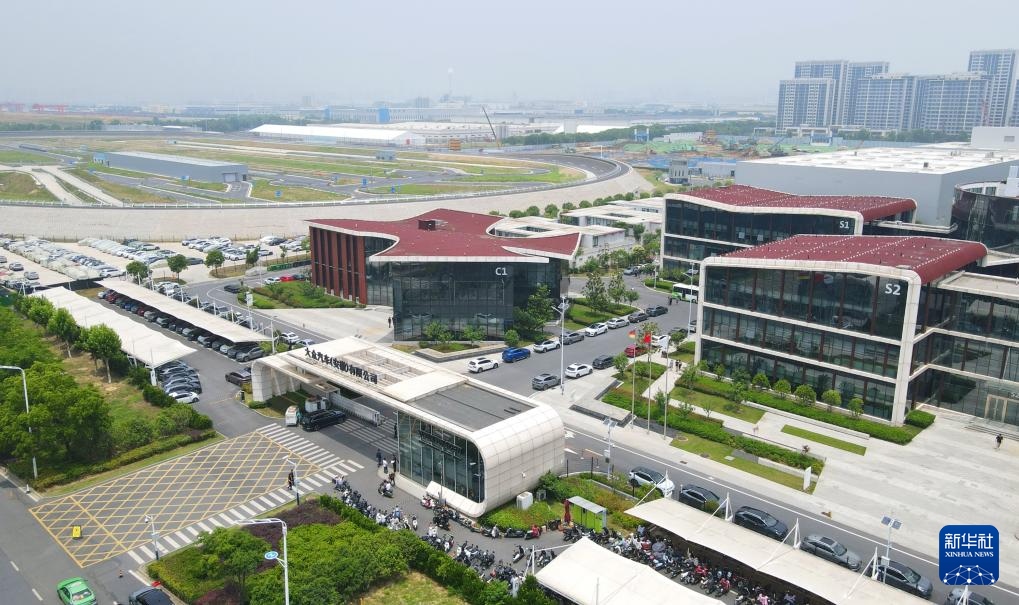 大眾汽車（安徽）有限公司外景（無人機照片，2024年6月7日攝）。新華社記者 郭晨 攝