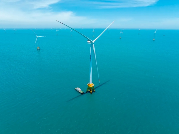 全球首臺16兆瓦海上風(fēng)電機組于2023年6月并網(wǎng)發(fā)電。韓磊攝