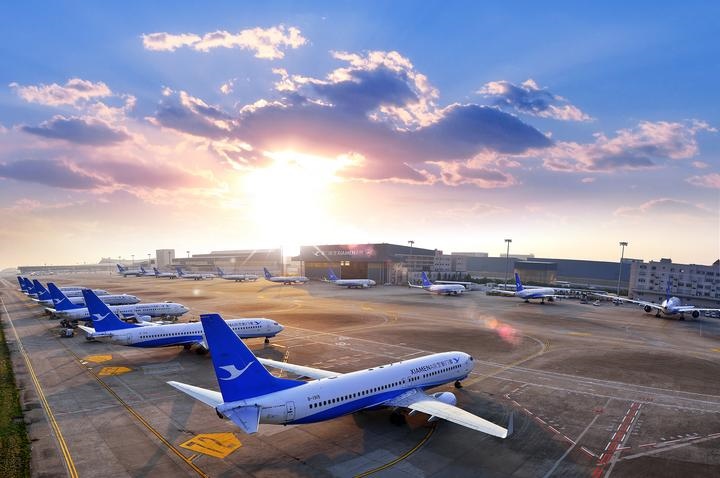 這是如今廈門航空的機(jī)隊照片。（廈門航空有限公司供圖）