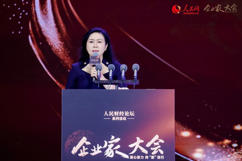 新大陸科技集團(tuán)CEO王晶。人民網(wǎng)記者 王紹紹攝