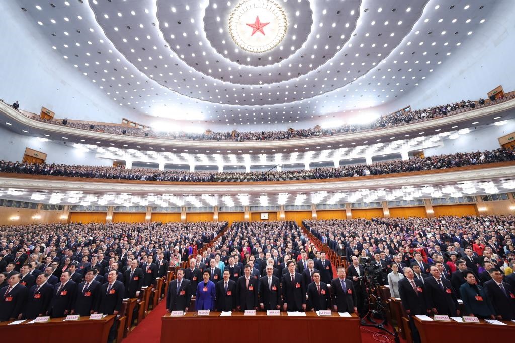 2024年3月5日，第十四屆全國人民代表大會第二次會議在北京人民大會堂開幕。新華社記者 黃敬文 攝