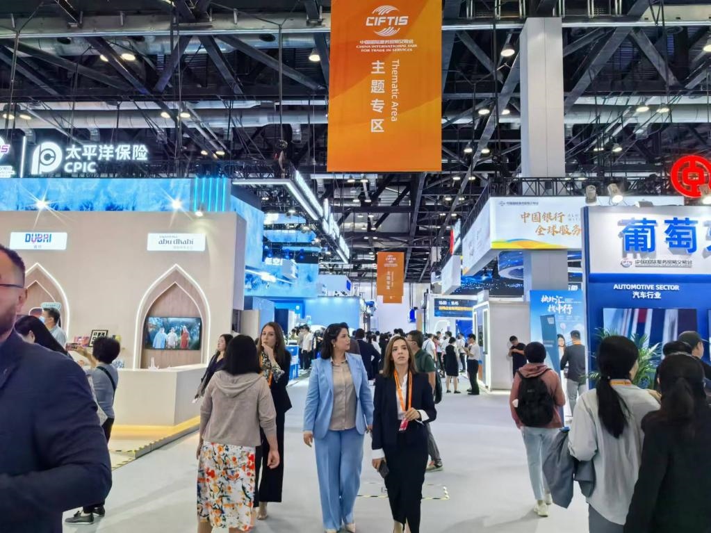 圖為2024年服貿(mào)會(huì)展區(qū)現(xiàn)場(chǎng)。 新華社記者 魏玉坤 攝