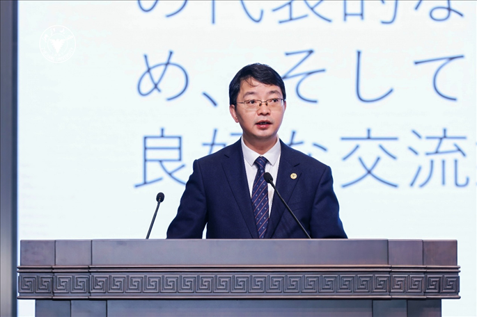 浙江大學(xué)副校長(zhǎng)周江洪致辭。浙江大學(xué)供圖