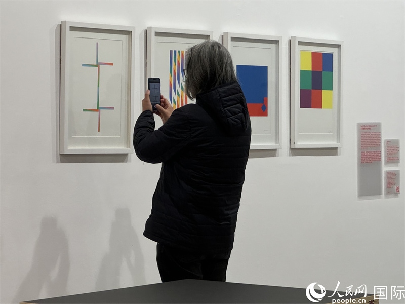 11月8日，觀(guān)眾在“瑞士經(jīng)典設(shè)計(jì)展”作品前駐足欣賞。人民網(wǎng) 謝瑩攝 