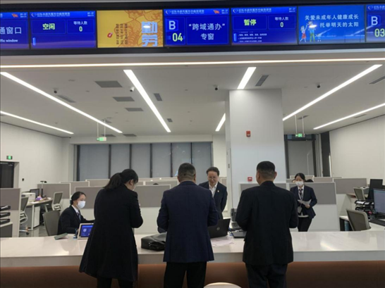 啟東市政務(wù)服務(wù)“跨域通辦”專窗。 圖片來源：江蘇南通啟東市數(shù)據(jù)局