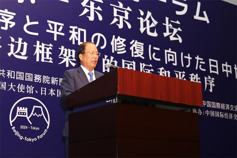 大和綜研名譽理事武藤敏郎代表日方主辦方發(fā)言。主辦方供圖