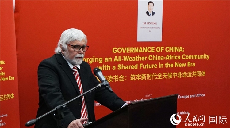 南部非洲科學、工程、技術、教育協(xié)會執(zhí)行副總裁楊煥嶺。人民網(wǎng) 劉暢攝