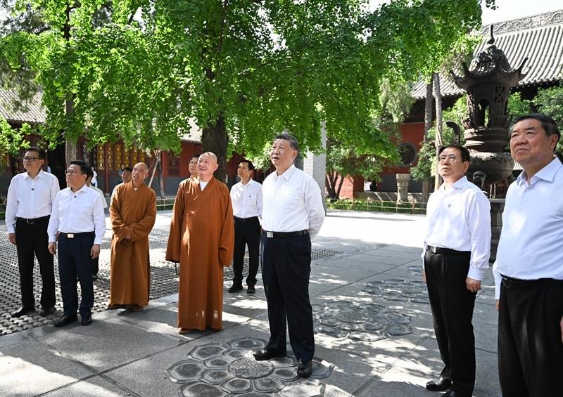 △2025年5月19日，習(xí)近平總書記在河南洛陽白馬寺考察。